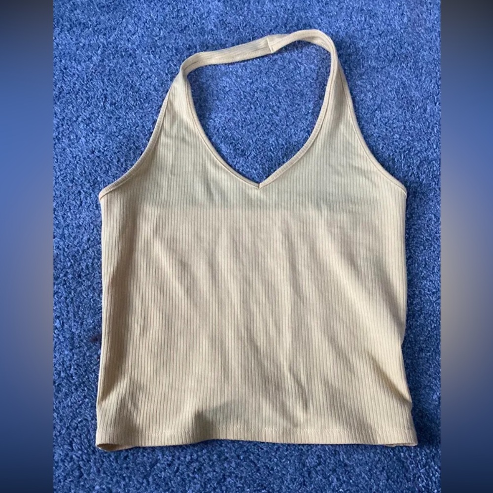 american eagle yellow halter top